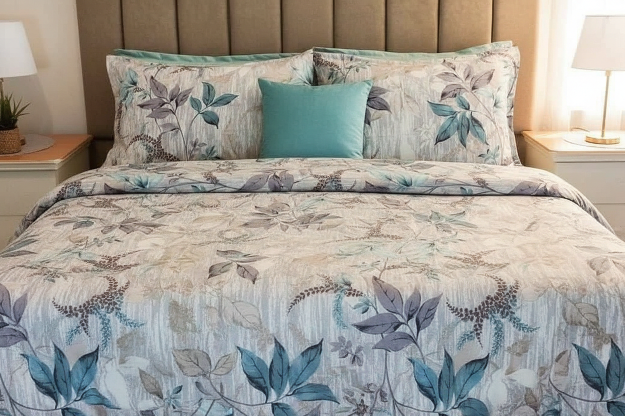 صورة إعلانية لكفر لحاف مشجر من الوجهين