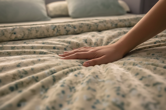 يد على القماش