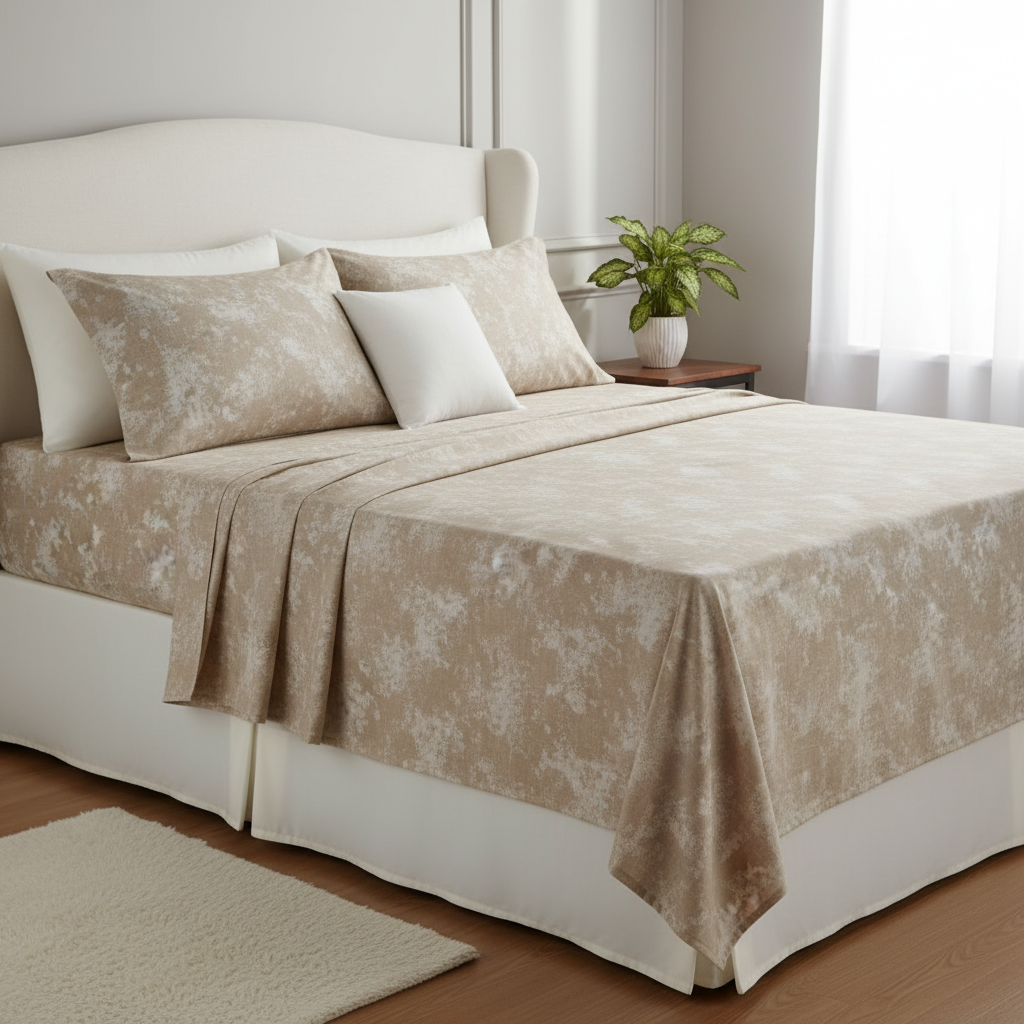 ملاية بيج منقوش