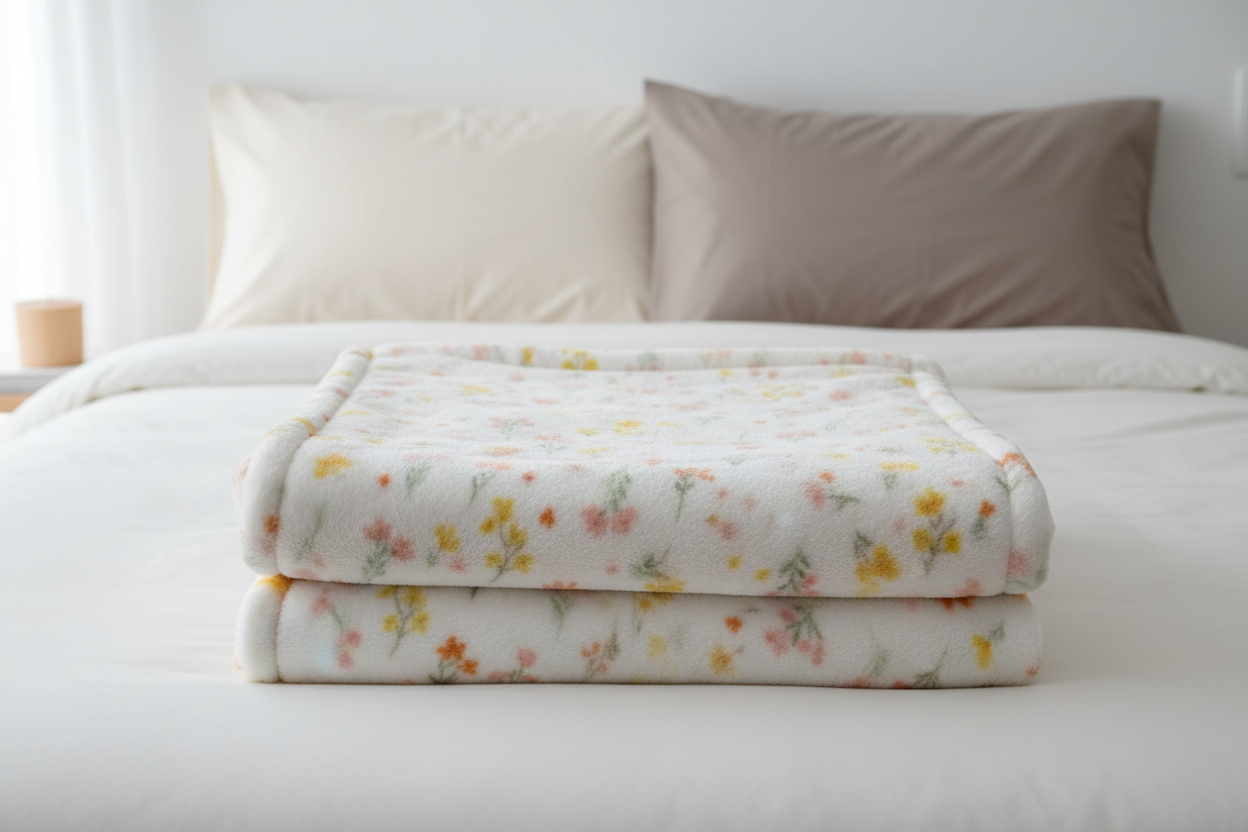 صورة إعلانية لدفاية سرير قطيفة