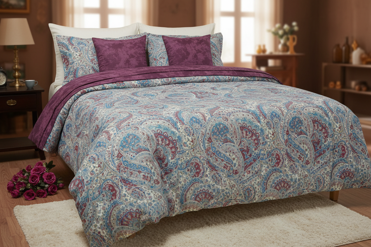 كفر لحاف فاخر مع ديكور