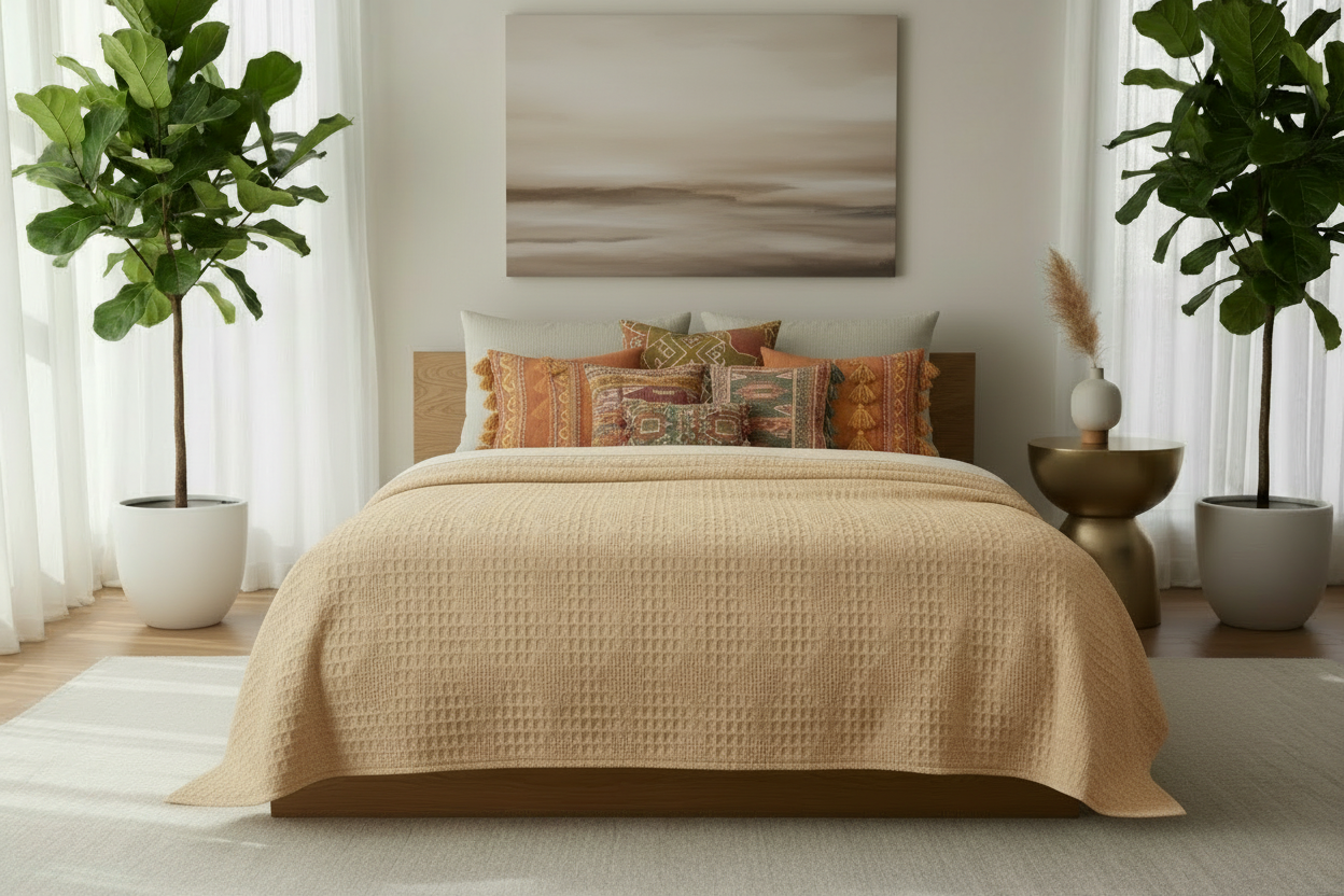 Coverlet in Minimalist Room