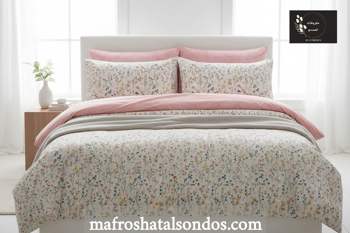 طقم ملاية سرير قطن معالج من الوبرة