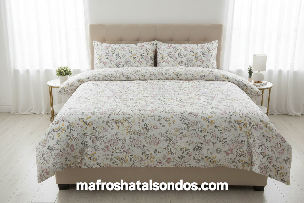 طقم ملاية سرير قطن معالج من الوبرة