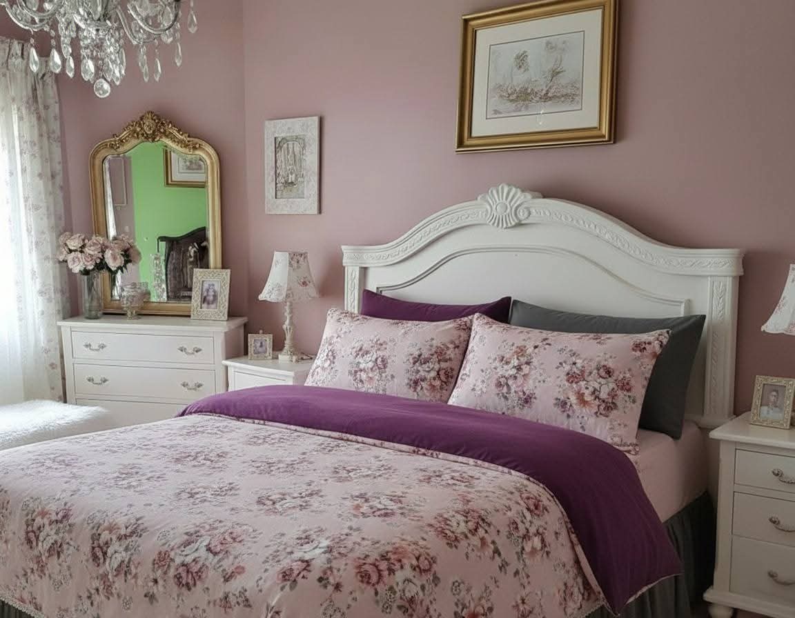 دفاية سرير قطيفة فاخرة - زهرة موف